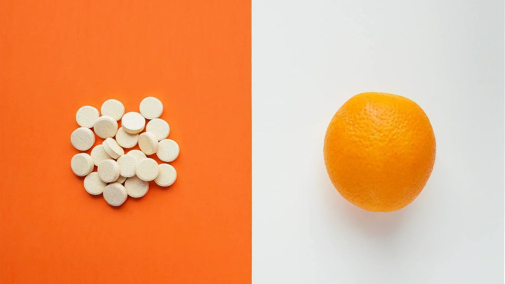 What’s the difference between vitamins and supplements – Vitamin C supplements vs. an orange full of vitamins