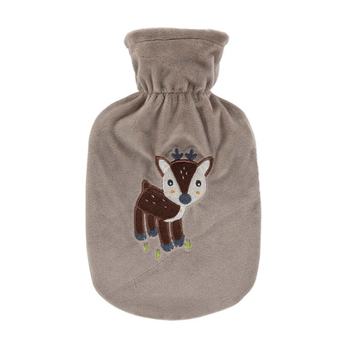 Hot Water Bottle Covered Deer Brown 0.8L-FASHY-Matakana Pharmacy