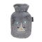 Hot Water Bottle Cover Kitten Furry Grey 0.8L-FASHY-Matakana Pharmacy