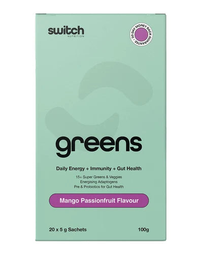 Switch Greens 20 Sachets | Mango Passionfruit-Switch Nutrition-Matakana Pharmacy