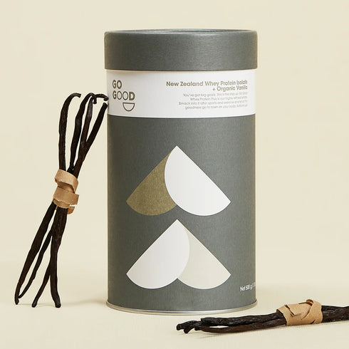 Whey Protein Isolate + Organic Vanilla 1kg-Go Good-Matakana Pharmacy