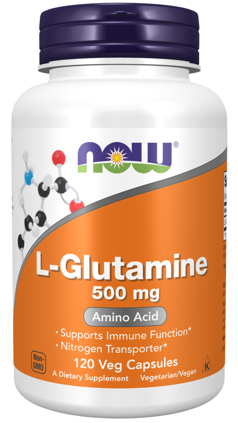 L-Glutamine 500mg 120s-NOW Supplements-Matakana Pharmacy