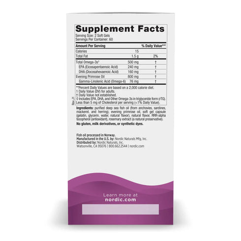 Omega Woman - Lemon 120 Soft Gel Caps-Nordic Naturals-Matakana Pharmacy