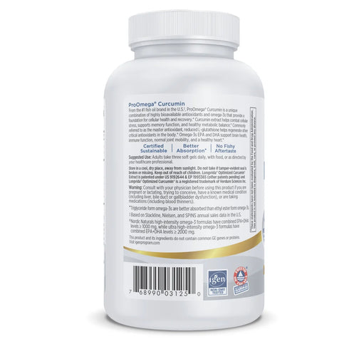 ProOmega Curcumin Unflavoured 90sg (formally known as ProOmega CRP)-Nordic Naturals-Matakana Pharmacy