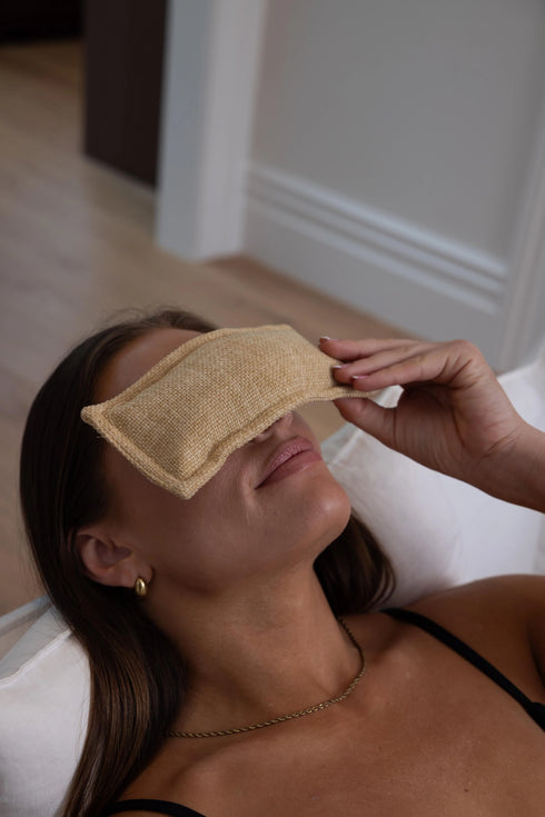 Heat Eye Pillow - Burnt Butter Linen-Mood-Matakana Pharmacy