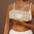 Terry Towelling Beach Pouch Latte-Avocado Zinc-Matakana Pharmacy