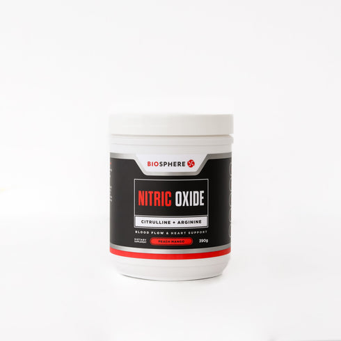 BIOSPHERE Nitric Oxide Citrulline + Arginine Peach Mango Pwdr 360g-Biosphere-Matakana Pharmacy
