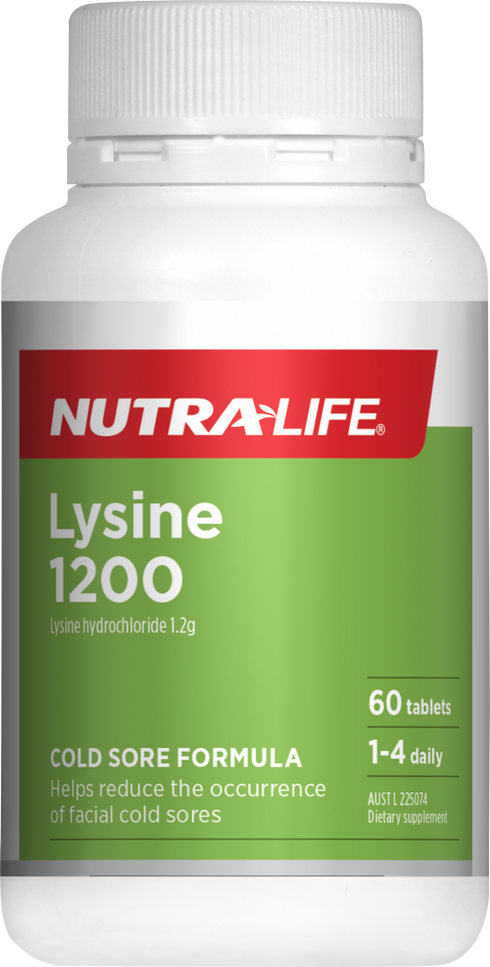 NUTRALIFE Lysine 1200mg 60tabs-Matakana Pharmacy