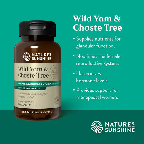 Wild Yam & Chaste Tree 100 Capsules-Matakana Pharmacy