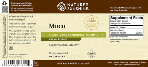 Maca 90 Capsules-Matakana Pharmacy