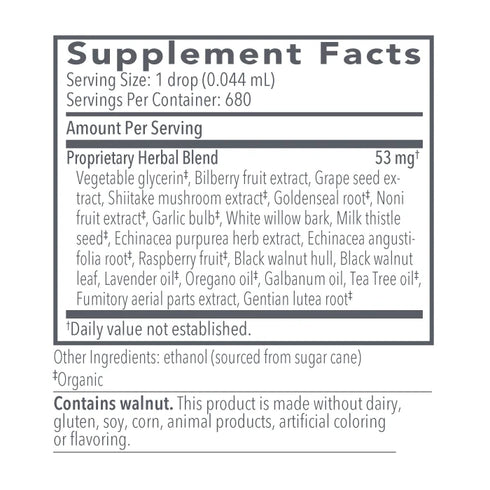 Image of Biocidin Liquid supplement facts