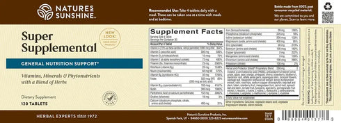 Super Supplemental Vitamin and Mineral 120 Tablets-Matakana Pharmacy