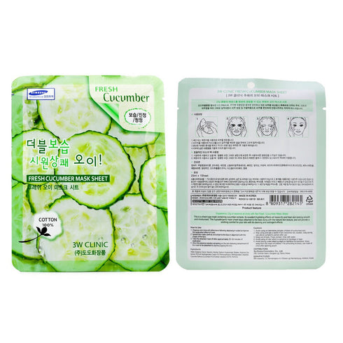 Fresh Cucumber Mask Sheet-3W CLINIC-Matakana Pharmacy