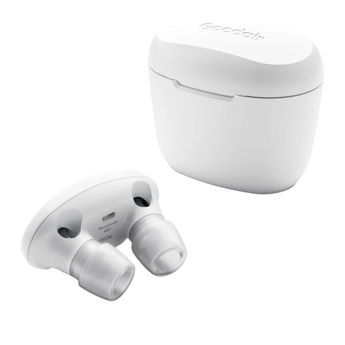 Goodair Nosebuds and charging case, shown together