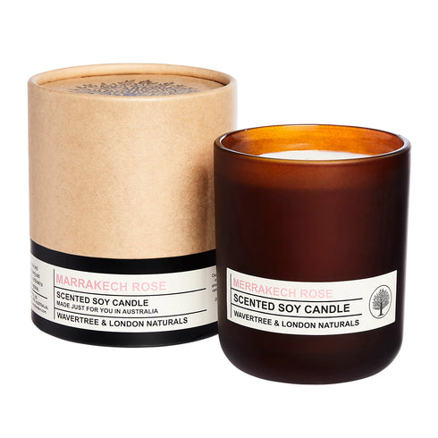 Natural Candle Marrakech Rose 270g-Wavertree & London-Matakana Pharmacy
