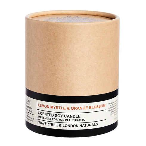 Natural Candle Lemon Myrtle & Orange Blossom 270g-Wavertree & London-Matakana Pharmacy