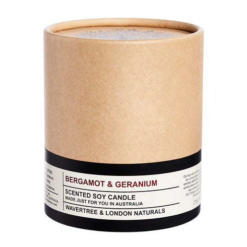Natural Candle Bergamot & Geranium 270g-Wavertree & London-Matakana Pharmacy