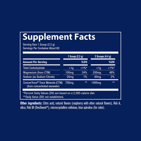 ConcenTrace Trace Mineral Powder - Blue Raspberry 132g