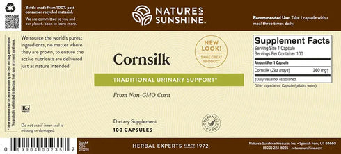 Cornsilk 100 Capsules-Matakana Pharmacy
