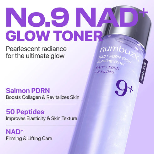 NO.9 NAD+ PDRN Glow Boosting Toner 150ml-numbuzin-Matakana Pharmacy