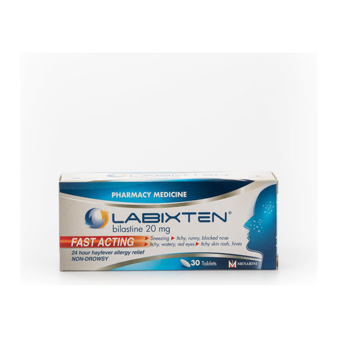 Labixten bilastine 20mg antihistamine tablets, pack of 30