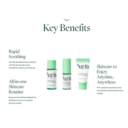 Wonder Releaf Centella Mini Kit Unscented 60mL-Purito Seoul-Matakana Pharmacy