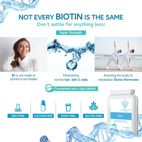 Biotin 10,000 mcg 120 Tablets-Swiss Bioenergetics-Matakana Pharmacy