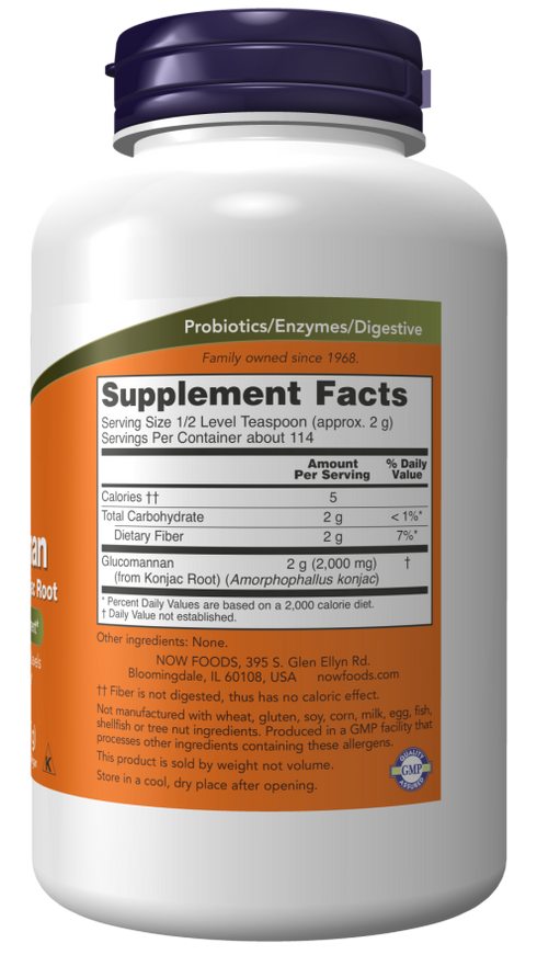 Image of Glucomannan Pure Powder 227g supplement facts