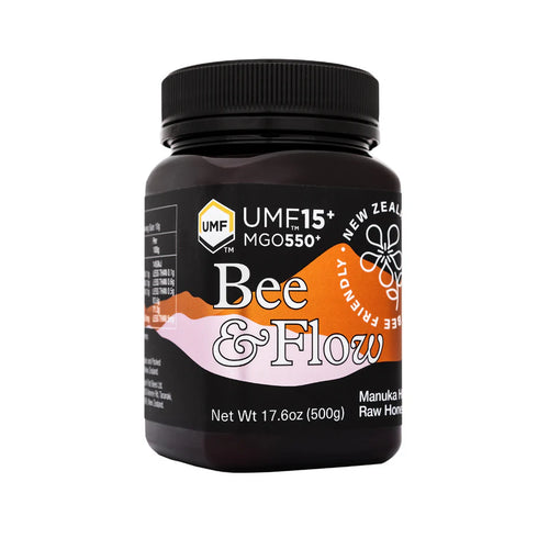 Manuka Honey MGO 550 UMF 15 500g-BEE&FLOW-Matakana Pharmacy