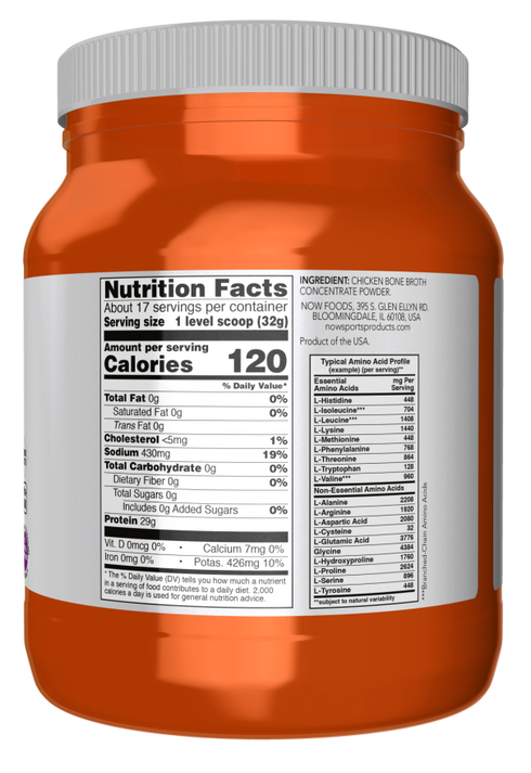 Image of Chicken Bone Broth Powder 544g nutritional facts