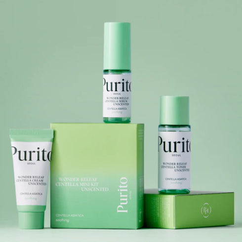 Wonder Releaf Centella Mini Kit Unscented 60mL-Purito Seoul-Matakana Pharmacy