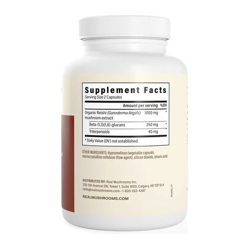 Reishi 415 90 Capsules by Real Mushrooms
