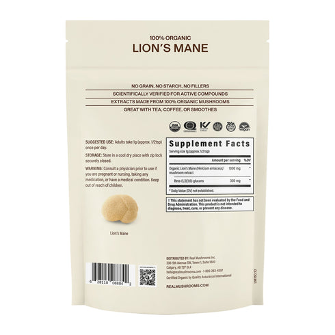 Lion's Mane Extract Powder 150g by Real Mushrooms