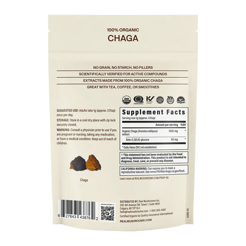Chaga Extract Powder 60g by Real Mushrooms