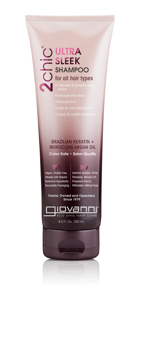 2CHIC Ultimate Sleek Shampoo Argan 250ml-GIOVANNI-Matakana Pharmacy