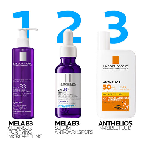 Mela B3 Niacinamide Clarifying Cleanser 200ml shown with usage information