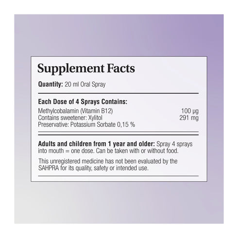 Phytomist Vitamin B12 Oral Spray 20ml by Phytoceutics