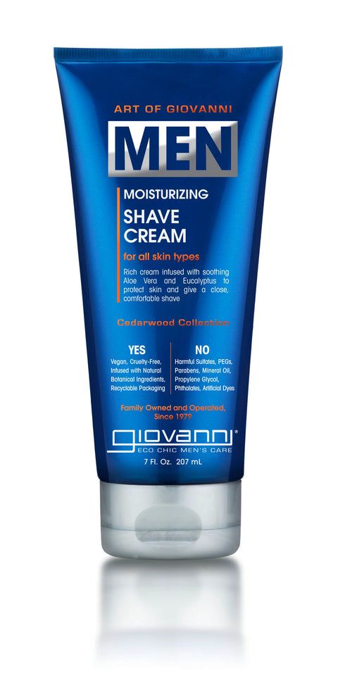 Men Moist Shave Cream 207ml-GIOVANNI-Matakana Pharmacy