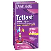 TELFAST Oral Liq Susp Kid/Rasp 150ml-Telfast-Matakana Pharmacy