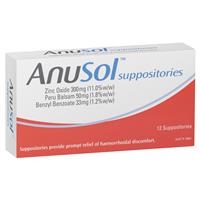 ANUSOL Suppositories 12pk-Anusol-Matakana Pharmacy