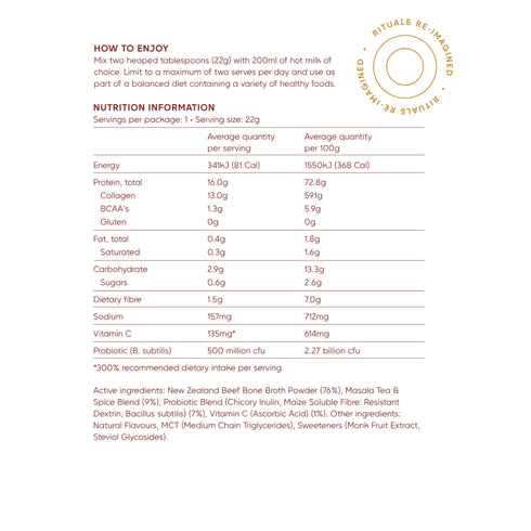 Beauty Broth Single Serve Vanilla Chai