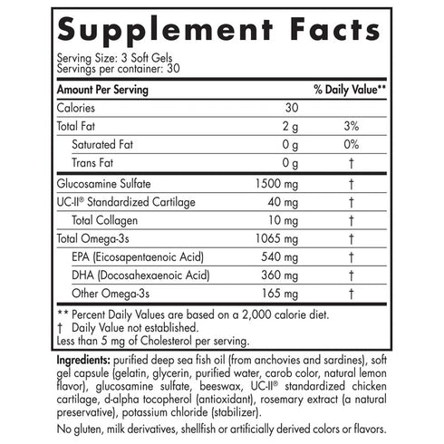 Image of ProOmega Joint Xtra Unflavoured supplement facts
