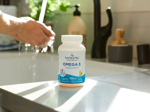 Omega-3 Lemon 180 Soft Gel Caps-Nordic Naturals-Matakana Pharmacy