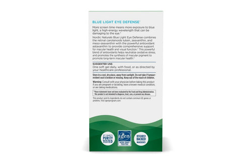 Blue Light Eye Defense 60 Soft Gel Caps-Nordic Naturals-Matakana Pharmacy