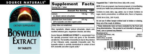 Boswellia Extract 50 Tablets-Source Naturals-Matakana Pharmacy