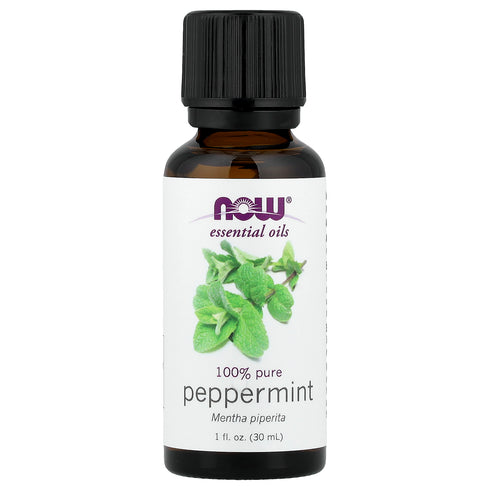 NOW Ess Oil 100% Pure P/Mint 30ml, front of the pack