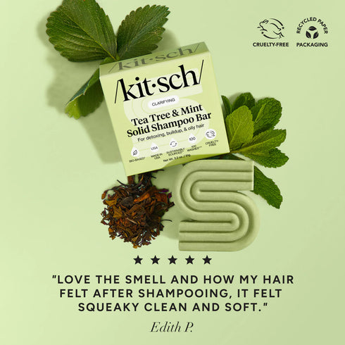 Tea Tree & Mint Clarifying Shampoo Bar-KITSCH-Matakana Pharmacy