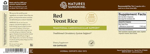 Red Yeast Rice 120 Capsules-Matakana Pharmacy