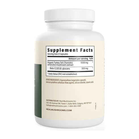 Turkey Tail Extract 90 Capsules by Real Mushrooms