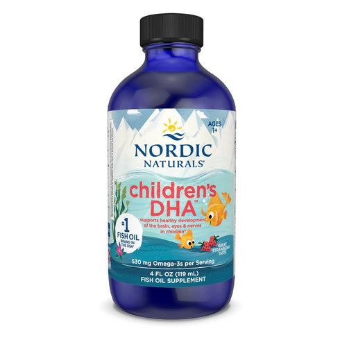 NORDIC Children DHA Liquid Strawberry 119ml-Nordic Naturals-Matakana Pharmacy